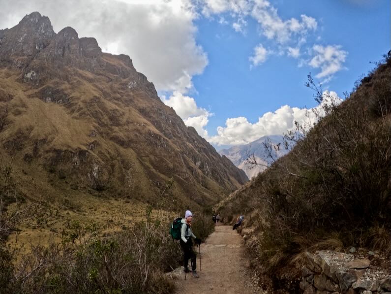 On the trail to Dead Woman's Pass on the Inca Trail