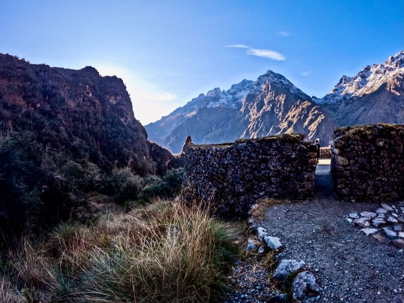 The Inca site called Runkurakay is a semi-circle-shaped ruin at 12,300ft