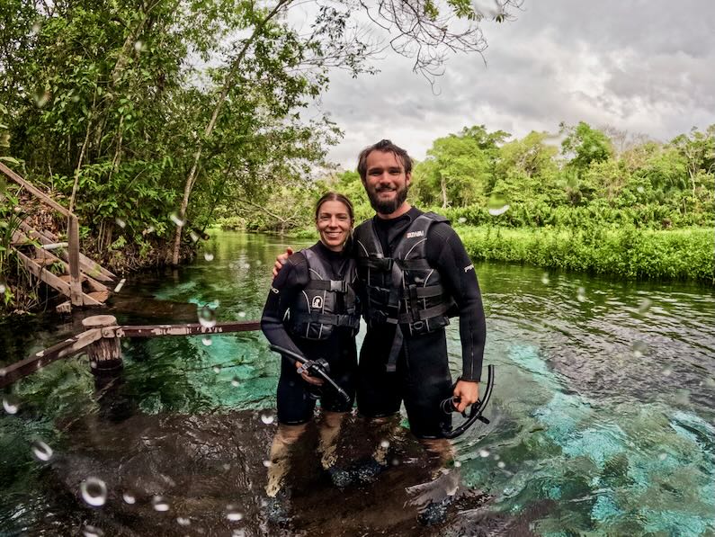 Floating down Sucuri River in Bonito