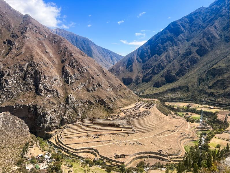 Llactapata Ruins outside of Cusco, Peru on the Inca Trail