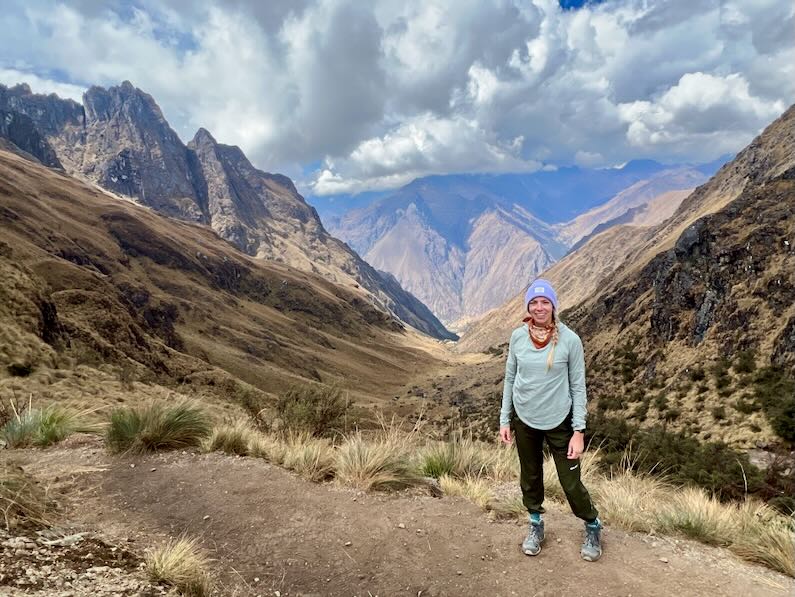 After completing the hardest section of the Inca Trail at Dead Woman's Pass