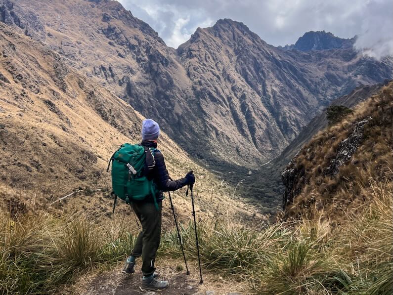 Start the descent from Dead Woman's Pass on the Inca Trail