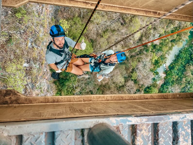 Rappeling at Boca da Onça in Bonito