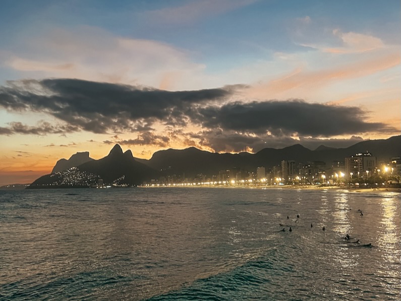 Sunset view from Aporador near Ipanema Beach