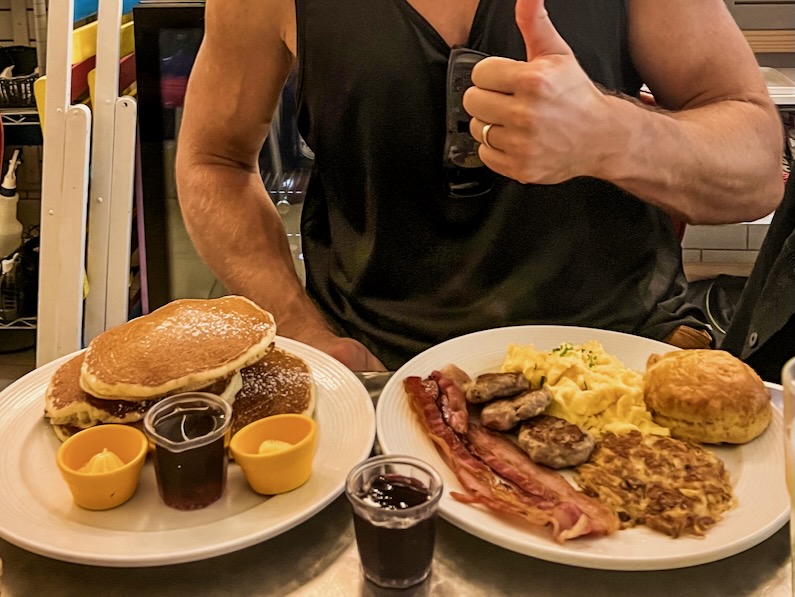 An American breakfast at the Gringo Cafe in Rio