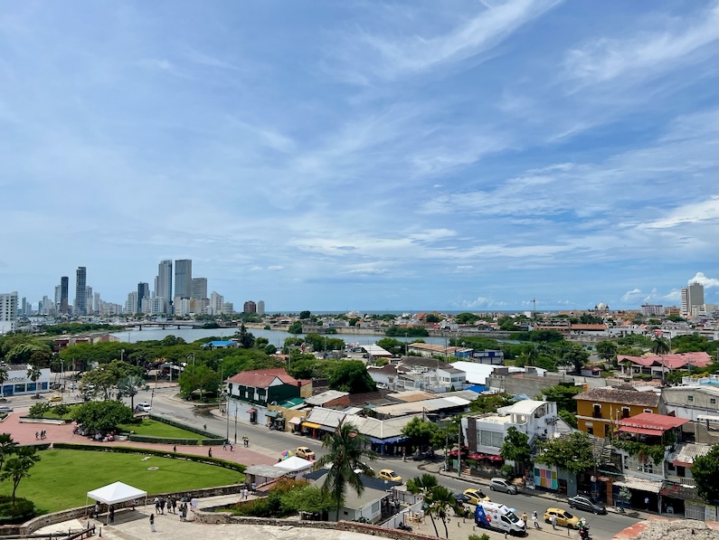 Views from San Felipe de Barajas Castle in Cartagena, Colombia