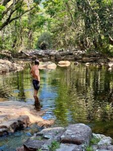 River at the trailhead to Morro do Castelo in the Vale do Pati