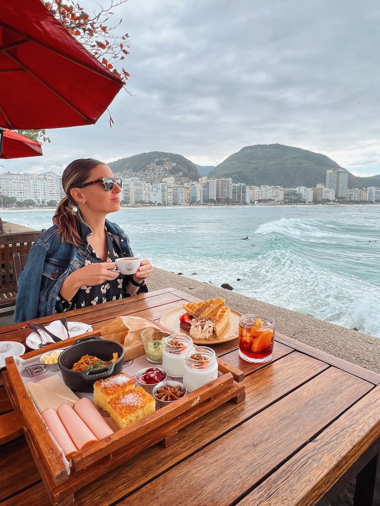 Breakfast at Café 18 at the Copacabana Fort in Rio