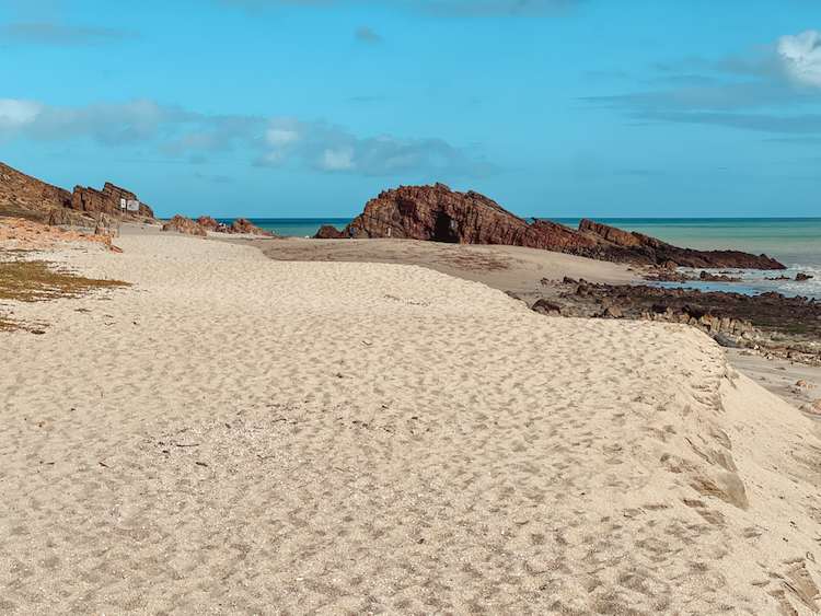 The beach in Jericoacoara, Brazil